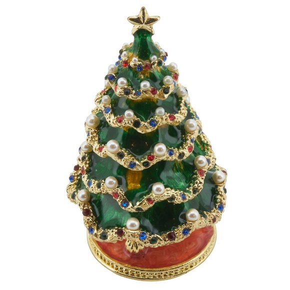 HA989 Christmas Tree Trinket Box - Picture 1 of 1